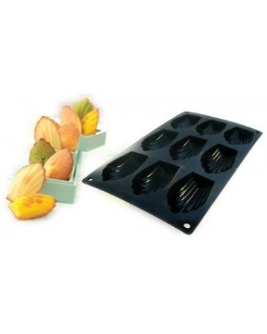 Moule souple pour réaliser 9 madeleines en silicone