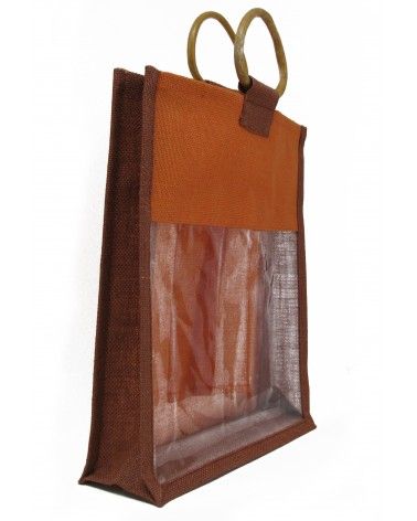 Sac en toile de jute orange