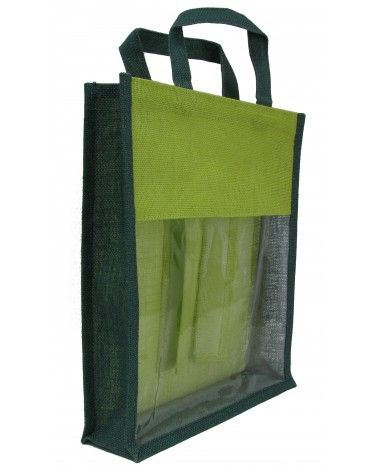 Sac en toile de jute vert