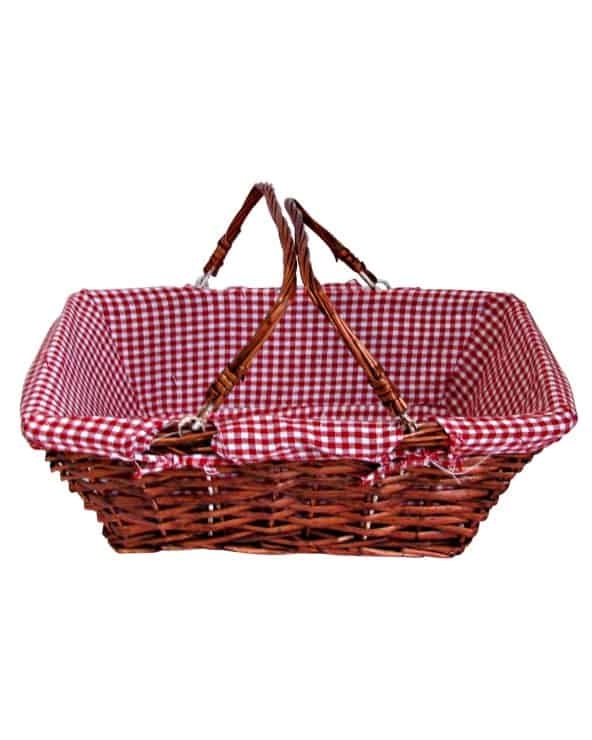 Panier Vichy avec 2 anses petit modèle