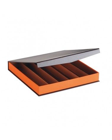 Grand coffret coloris marron/orange