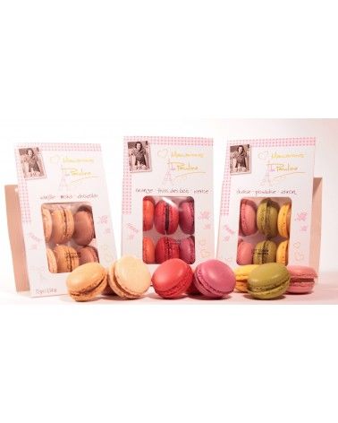 Macarons de Pauline Fraise Pistache Citron x6