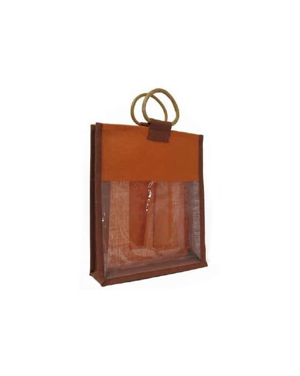 Sac en toile de jute orange