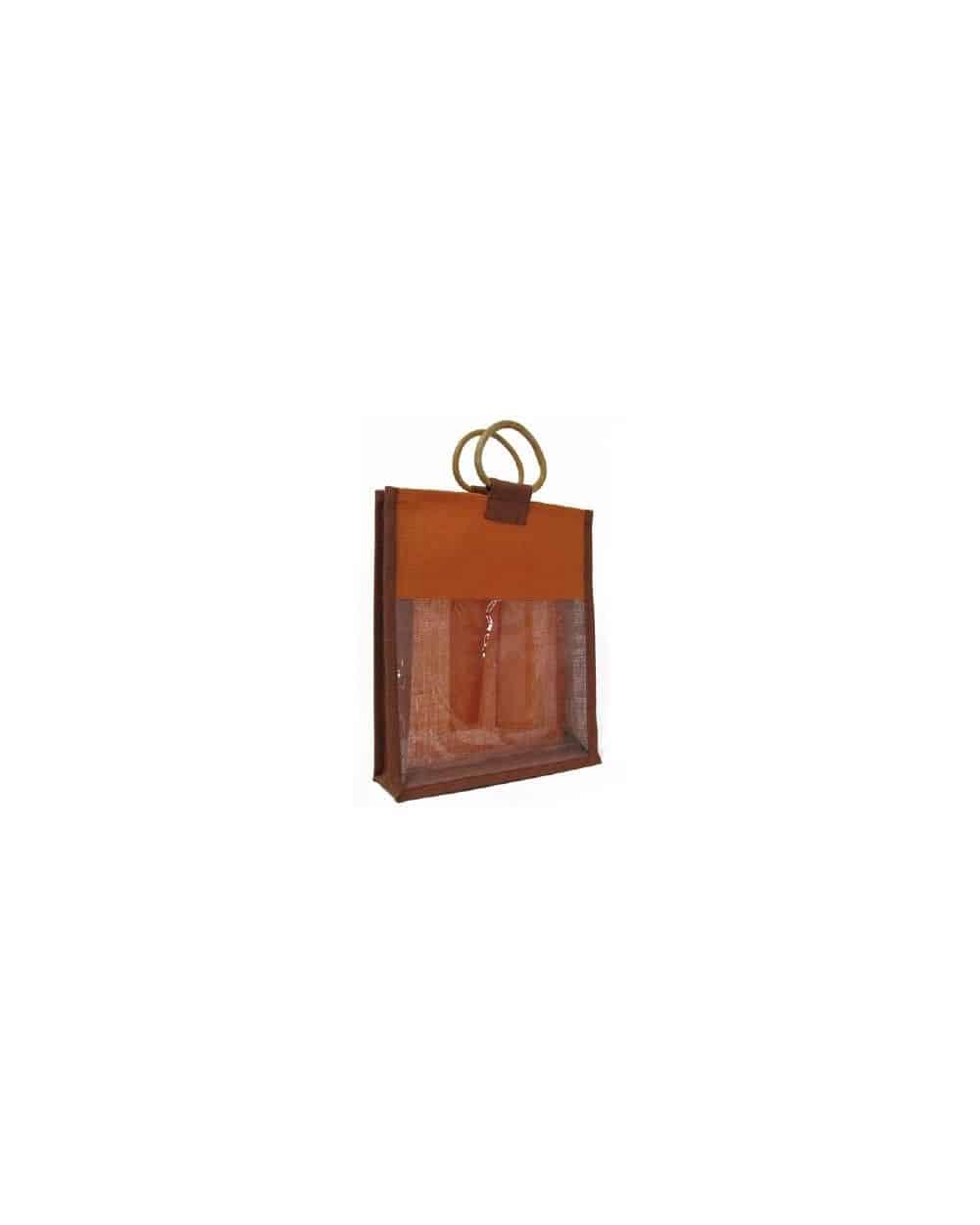 Sac en toile de jute orange