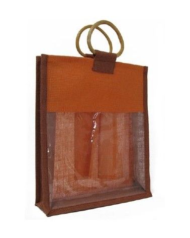 Sac en toile de jute orange