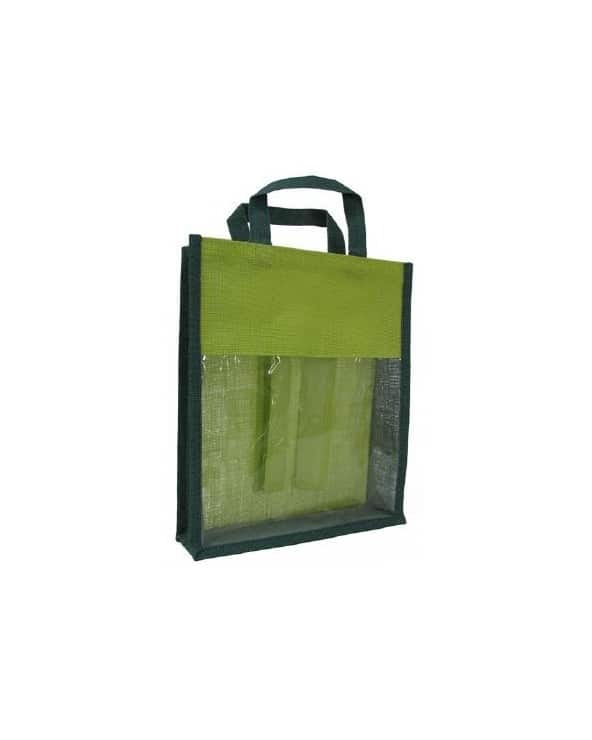 Sac en toile de jute vert