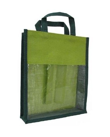 Sac en toile de jute vert