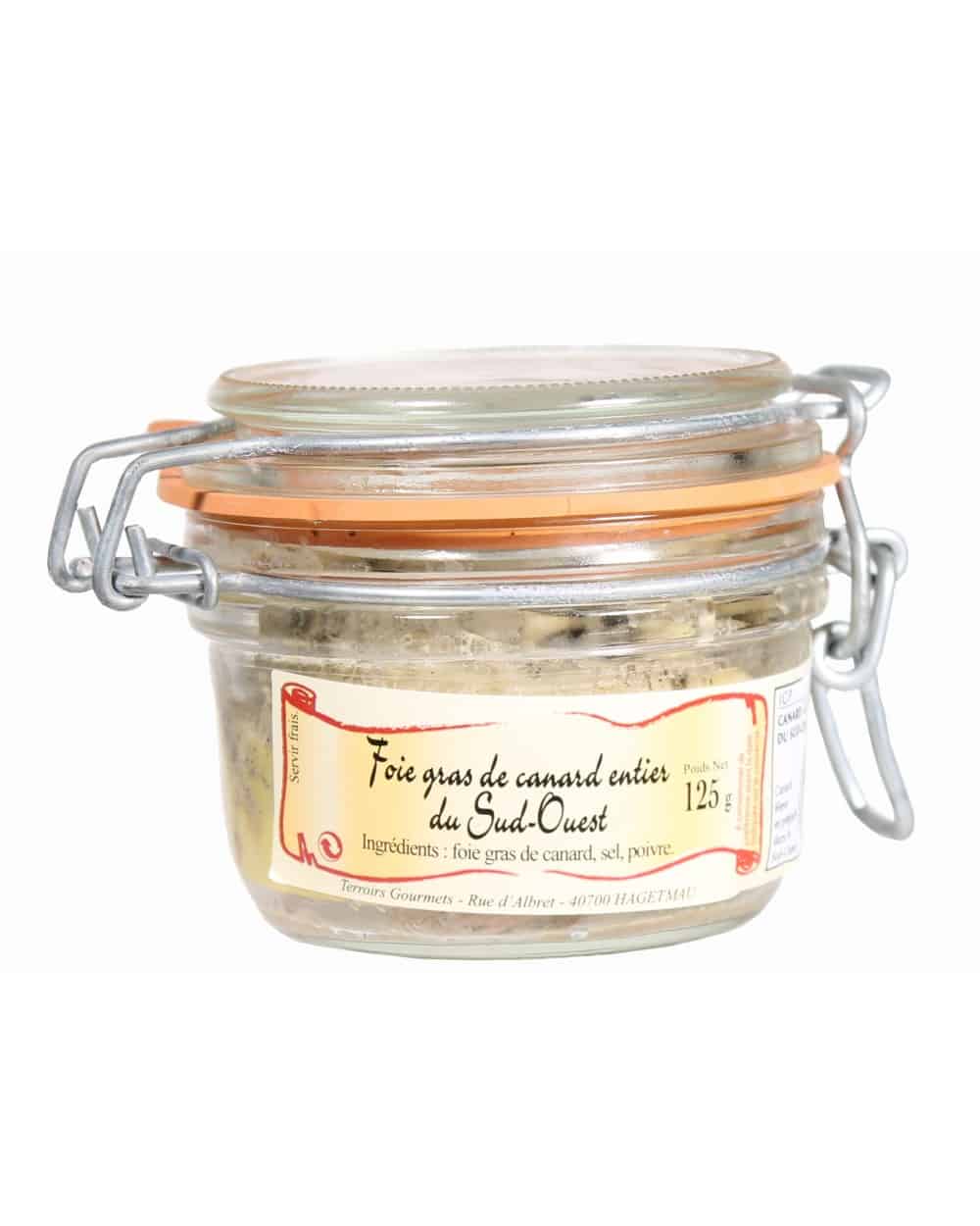 Foie gras de canard entier du Sud-Ouest TG 125g