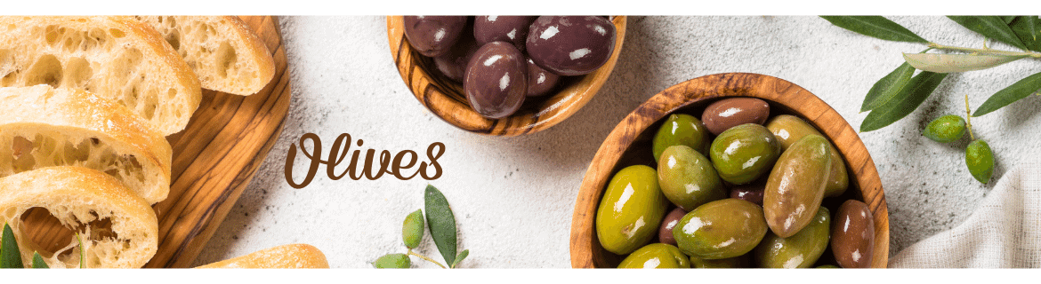 Olives noires grecques, Picholines - Olives farcies aux poivrons