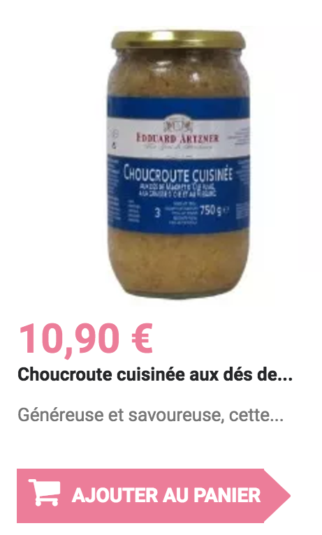 choucroute cuisiné